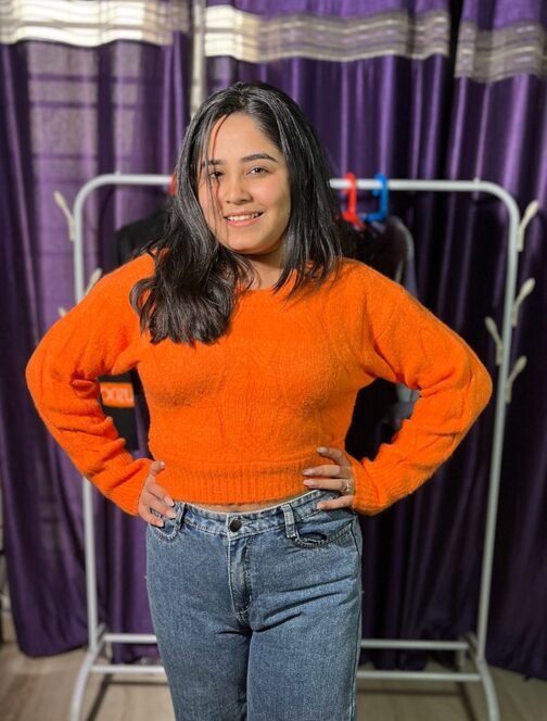 Crop Orange Sweater