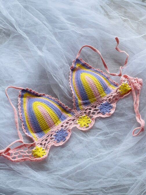 Light pink crochet top